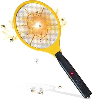 BELREZ Electric Fly Zapper - Electronic Bug Zapper with Protective net Layer - Pest Control Mosquito and Insect Catcher Racket - Electric Fly Swatter - Handy Killer Racket for Indoor and Outdoor