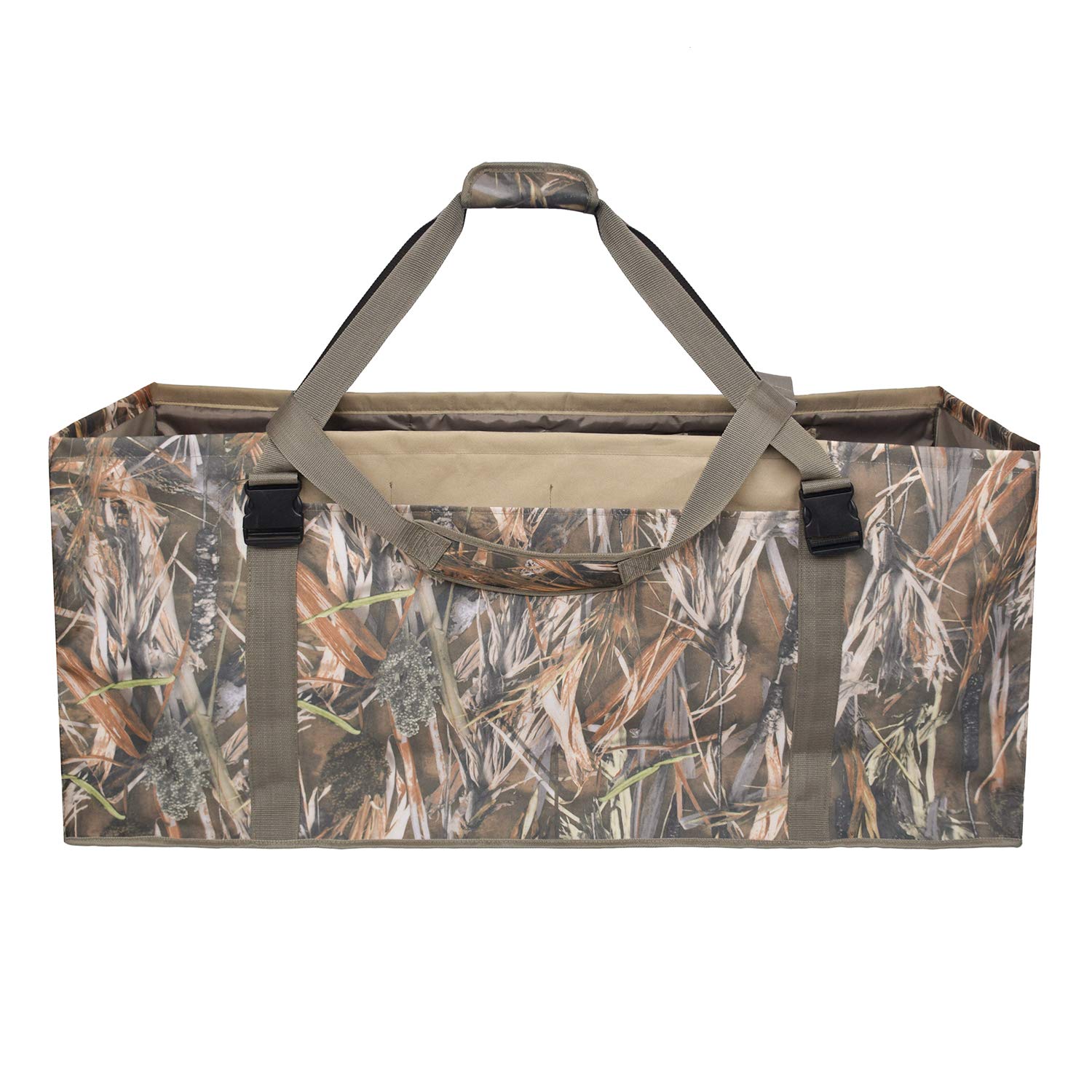 MYDAYS 12 Slot Duck Decoy Bag, Mid-Size Goose Decoy Bag, Hunting Gear, Duck Hunting Bag with Waterfowl Hunting Blind Camouflage Printing