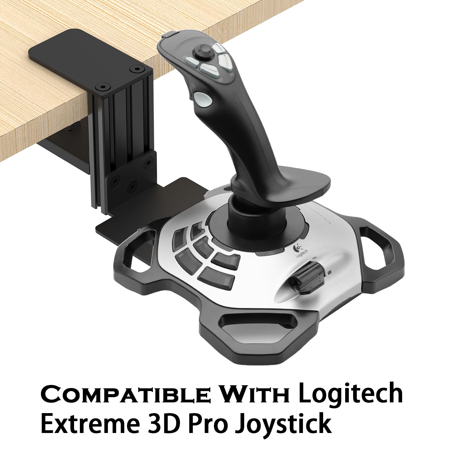 Flugsimulator-Joystick-Tischhalterung, Hotas Halterung kompatibel mit Thrustmaster T. Flight Hotas One/4/X, Sol-R2/Sol-R1, SimTask Farmstick, WINWING URSA MINOR Serie, G Extreme 3D Pro, Turtle Beach