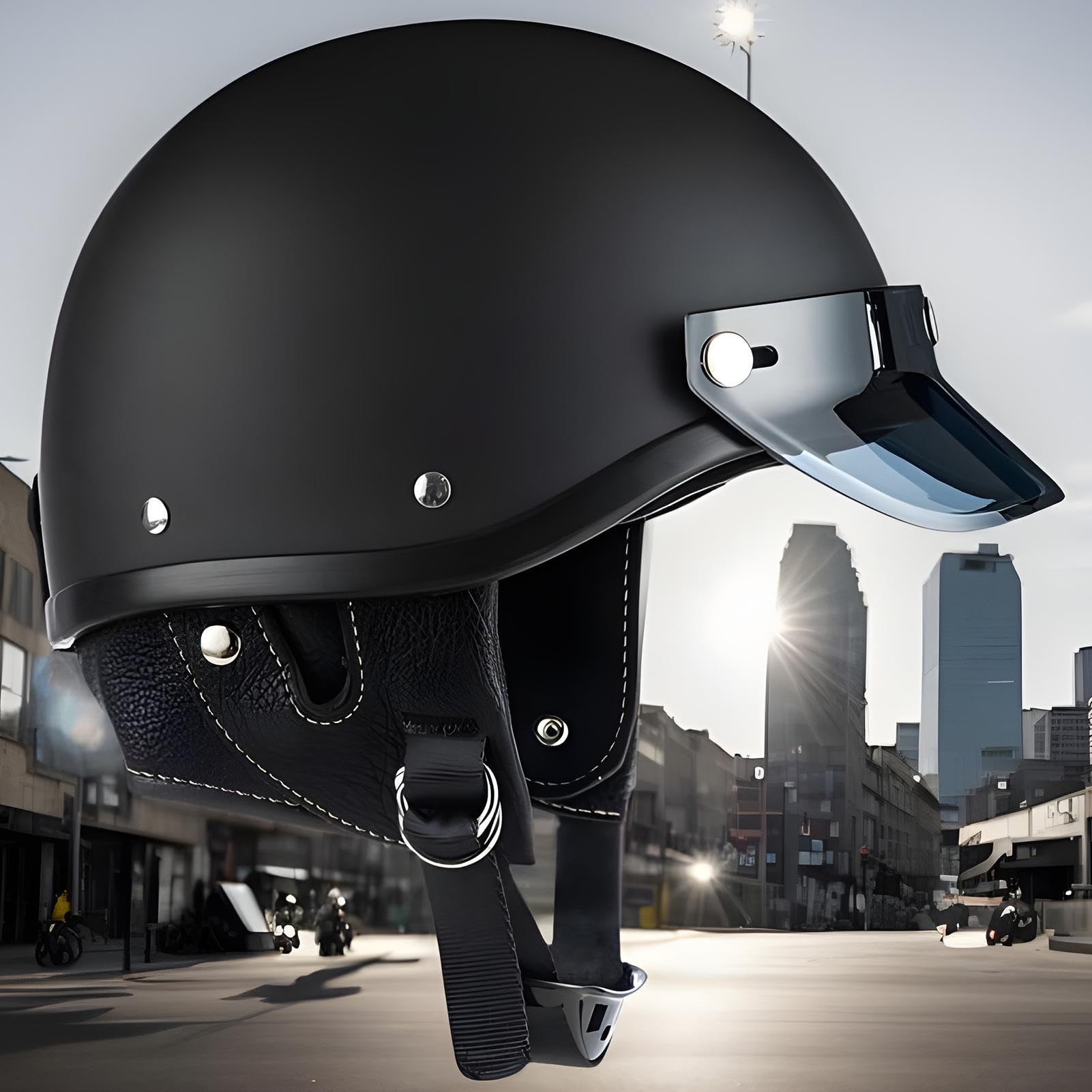 Casco Media Cabeza Motocicleta Casco Abierto