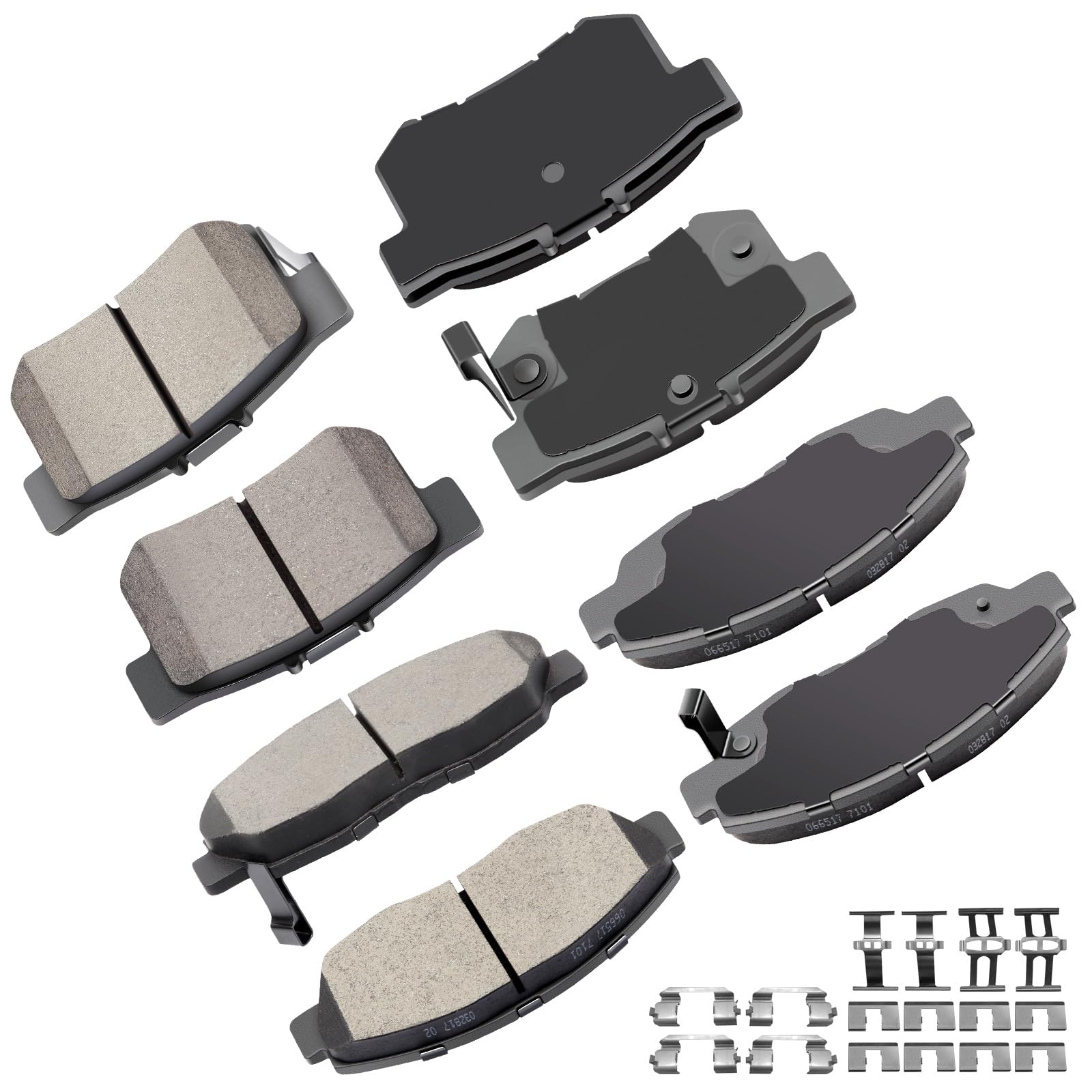 cciyu D537 D465 Brake Pads w/Hardware Front Rear Disc Brake Pad Set | Fit For Acura For EL 2001-2005,For Honda For Accord 1998-2002,For Civic 2002-2003 2006-2011