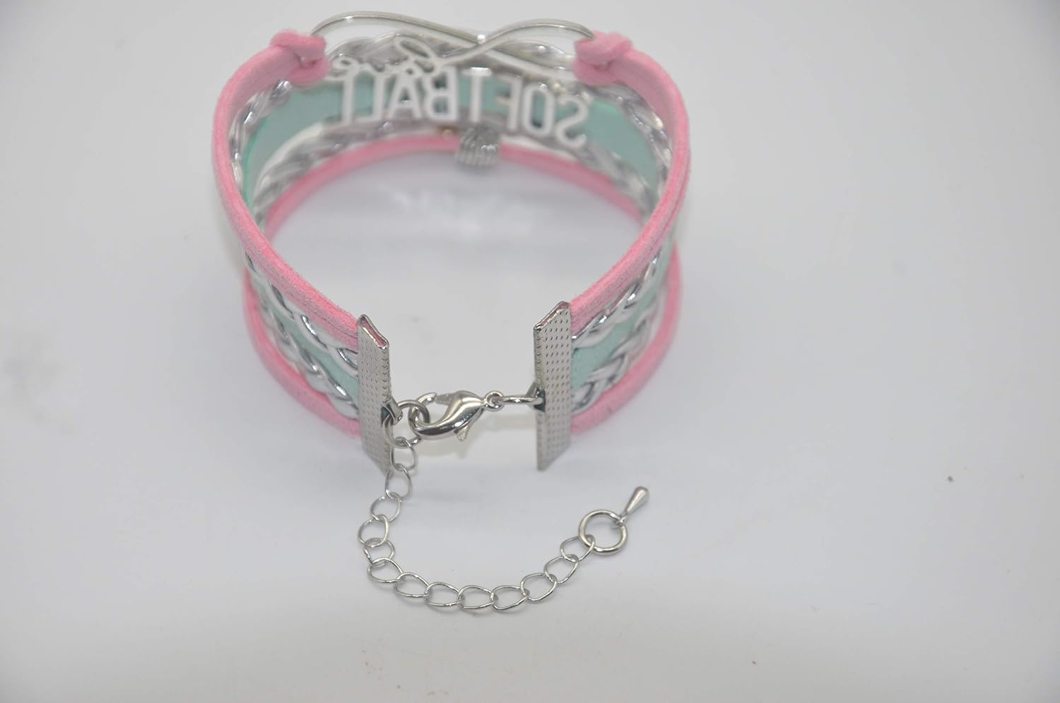 HCChanshi Softball Bracelet- Infinity Love Charm Bracelet For Women, Men, Adult Softball Fans and Lovers, Team Themed Jewelry in Bulk