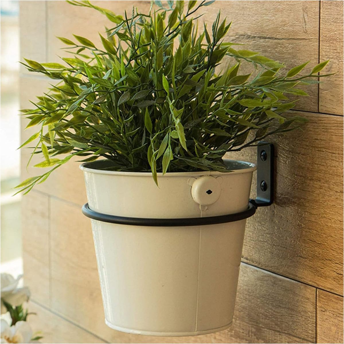 5piezas Soporte de Pared para Macetas de Hierro Duradero Diseño Práctico para Flores y Plantas para Jardín Balcón y Oficina