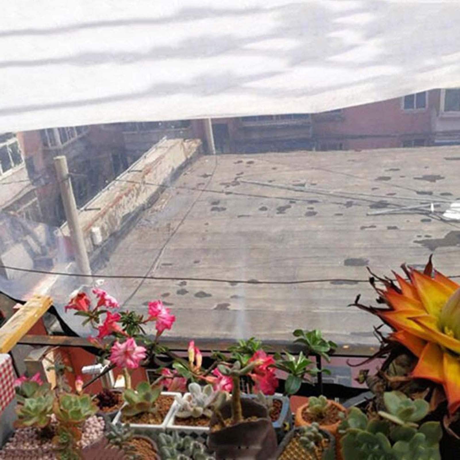 Lona impermeable resistente de 16 pies x 20 pies, lona transparente resistente a los rayos UV con ojales para coches, jardín, uso al aire libre, solución de cubierta a prueba de desgarros