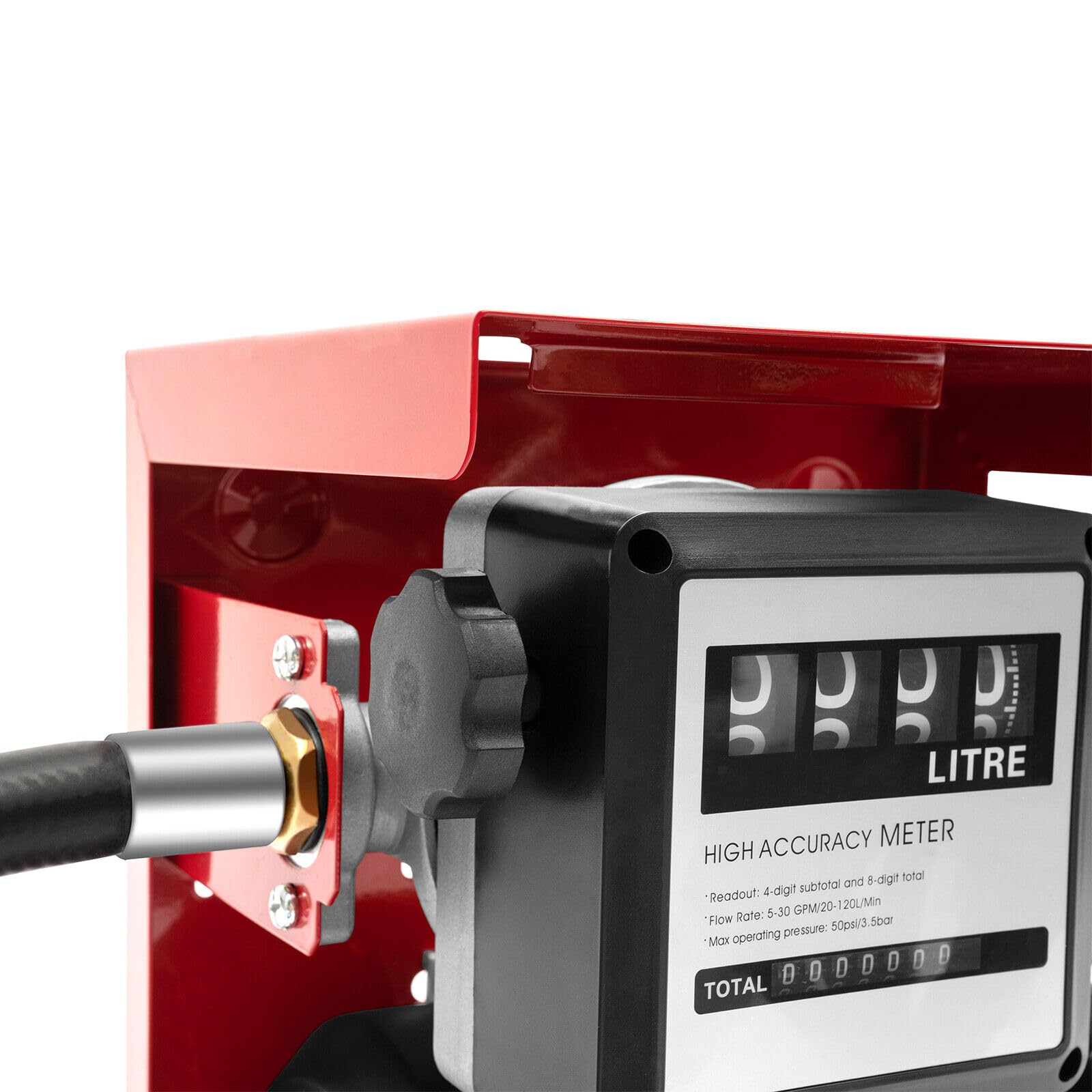 Bomba diésel autocebante, bomba de aceite de calefacción, bomba de aceite 60L/min, bomba de combustible profesional con pistola automática, contador de manguera, 220 V, 550 W