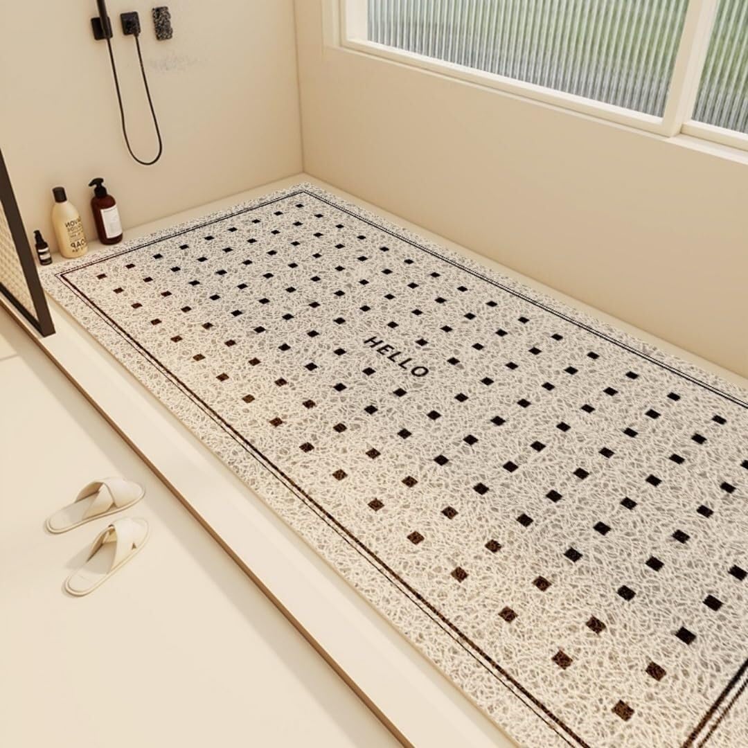 di Alta Gamma Tappetino Bianco – luffa e rapido(Style 3,90x120cm)
