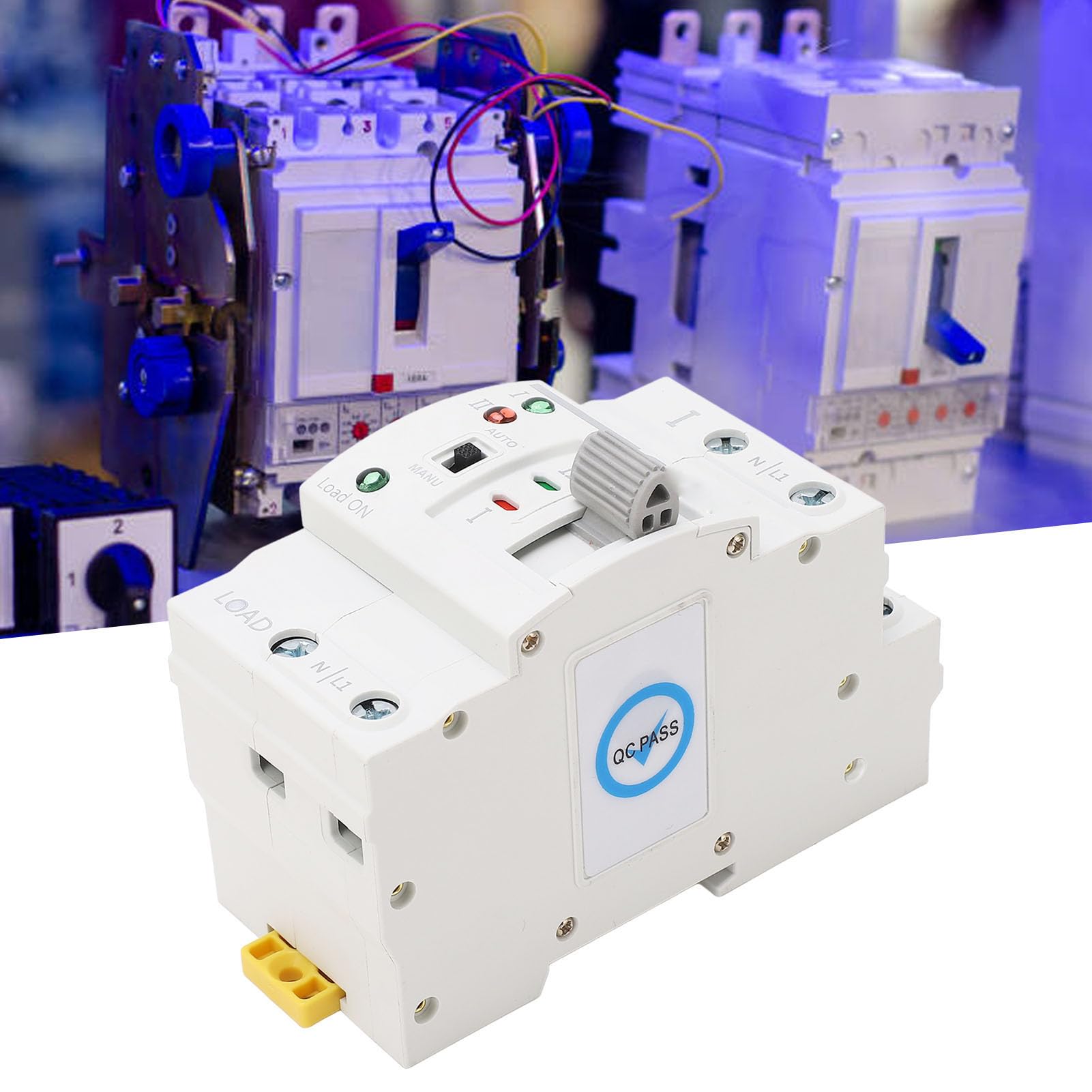 Garosa Interruttore di Trasferimento di Alimentazione 2p, Commutatore Elettrico a Commutazione Rapida Switching Switch, Adatto per il CA con Frequenza di 50/60Hz, Design Durevole, Adatto per