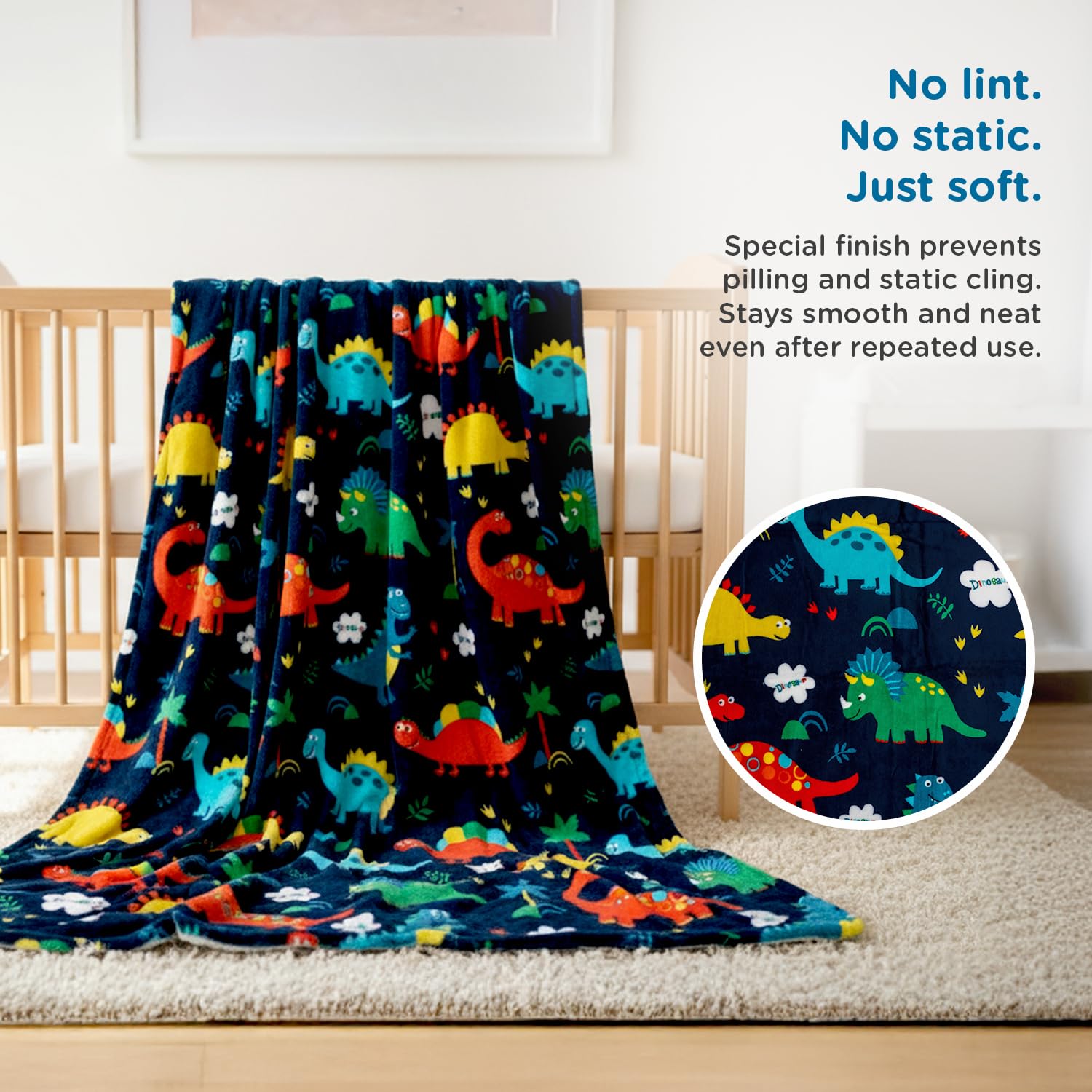 Mee Mee Dinosaur Baby Blanket - Soft & Warm -4