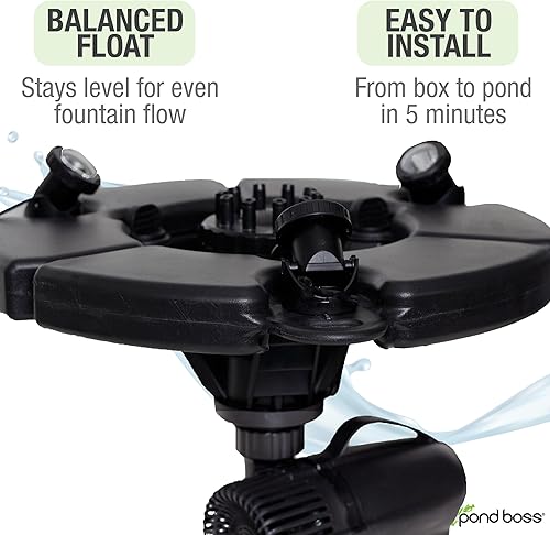 Miniatura 4 de pond boss Fuente flotante PRO con luces, 1/2 hp, bomba 5000 GPH