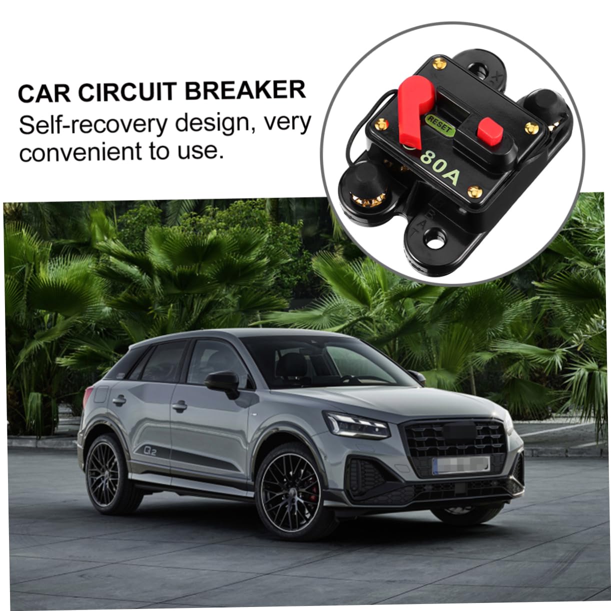 ULTECHNOVO Lot De 2 Fusibles De Voiture Pour Moteur Porte-fusible Audio Alimentation Électrique Réinitialisable Manuellement