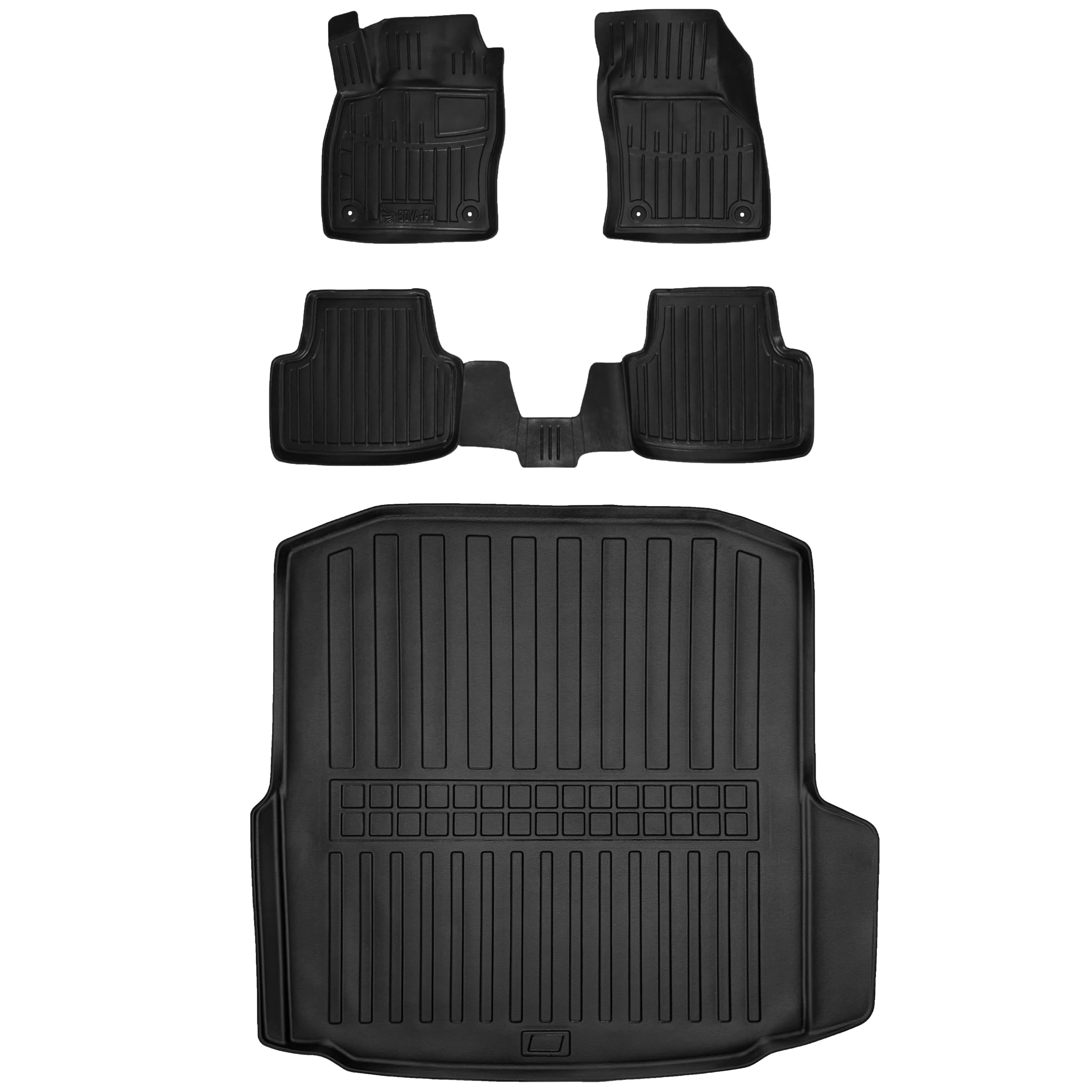 Gumowy zestaw dywaniki i mata pasujące do Skoda Octavia III A7 (2013-2019) liftback, =>