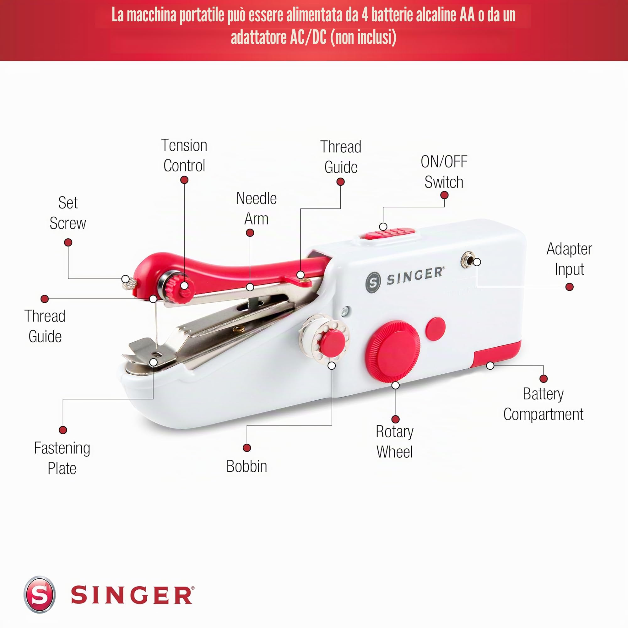 Macchina da Cucire Portatile Singer Stitch Sew Quick