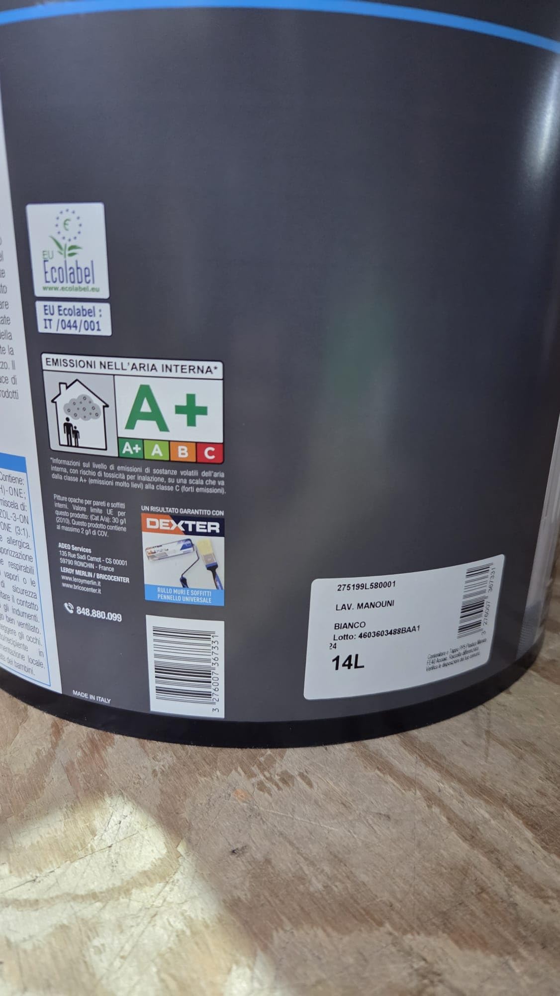 LUXENS IDROPITTURA SUPERLAVABILE MANO UNICA OPACA BIANCA 14 LT +- 182mq