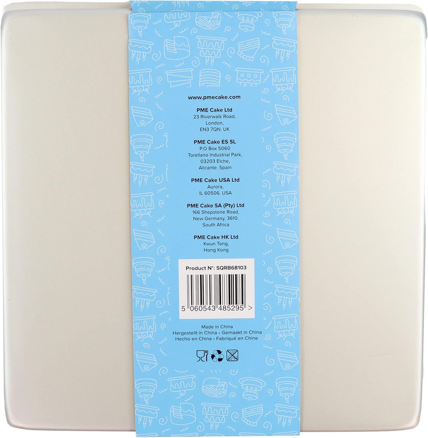PME Square Cake Pans 6, 8, 10-Inch x 3-Inch Deep, Set of 3, Silver (SQRB68103)