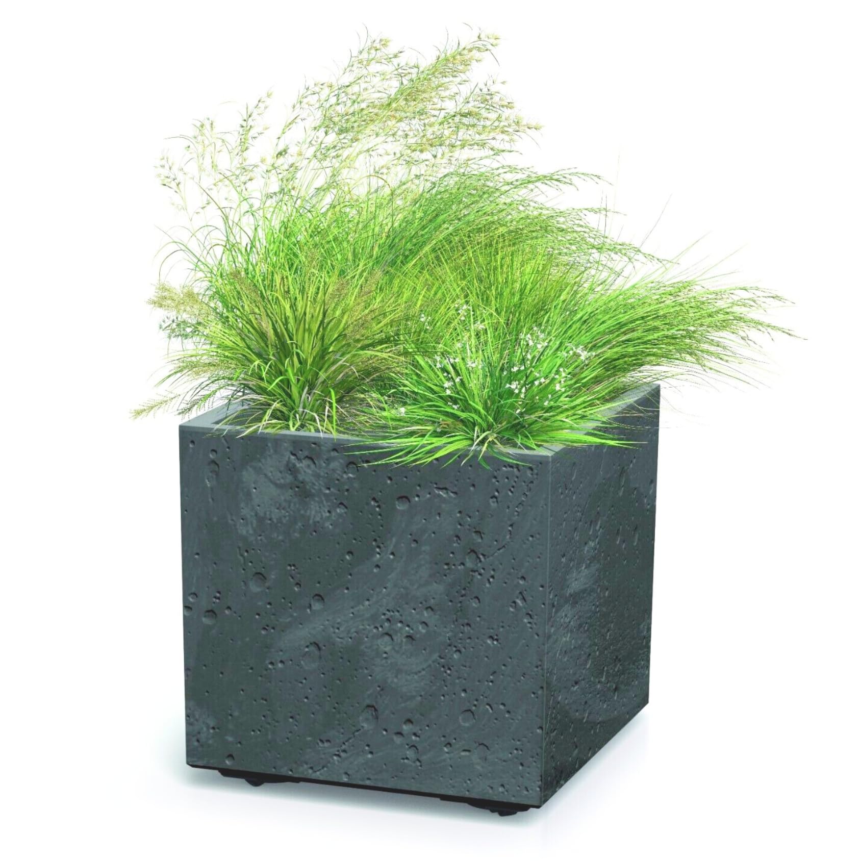 B2C Plant Flower Pot Concrete Square Planter Inner Pot Garden Patio Home Marengo SquareSmall from B&Q