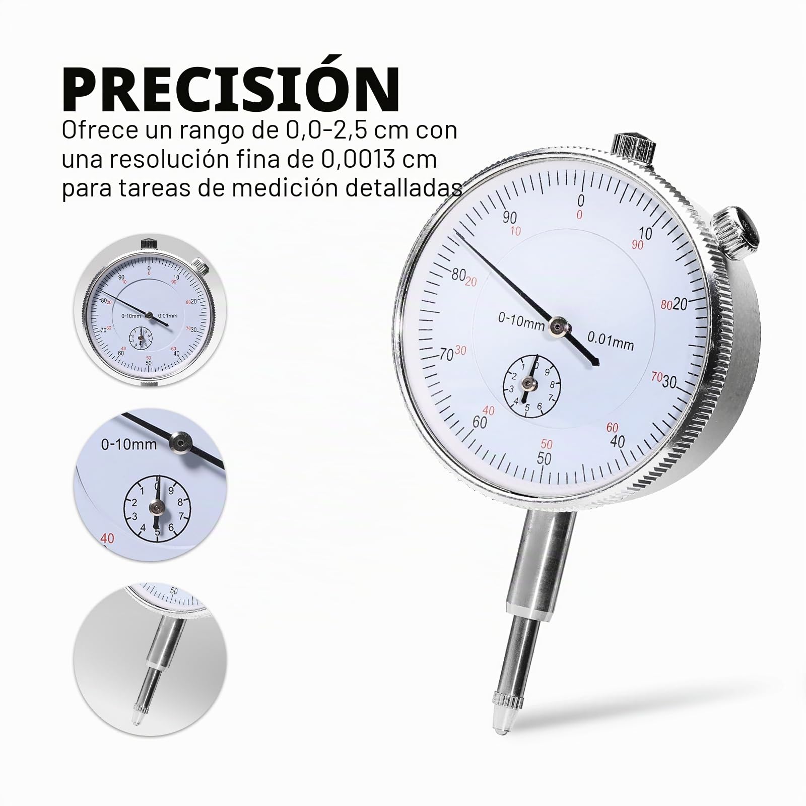 Genmitsu CNC Fresadora Tramming Tool, sistema de calibración profesional con 1/5.1 cm, 1/10.2 cm, 1/20.3 cm vástago e indicadores de precisión de 0.01 cm, ideal para cuadricular, nivelar y calibrar la