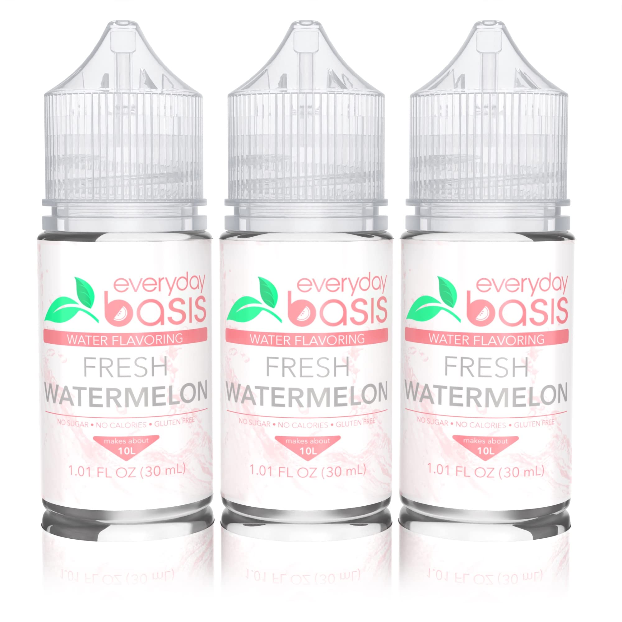 Everyday Basis Water Flavoring – Liven Up Your Water – Great Taste – Great Flavors – Keto Friendly, 0 Calories – No Dyes or Food Coloring (Fresh Watermelon) (Pack of 3)