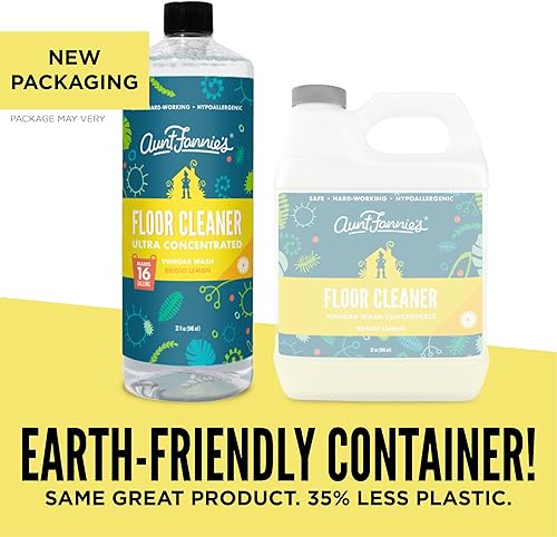 Miniatura 2 de Aunt Fannies Limpiador de suelos Vinagre Wash  Limpiador de superficies múltiples  32 onzas Limón brillante brillante limón
