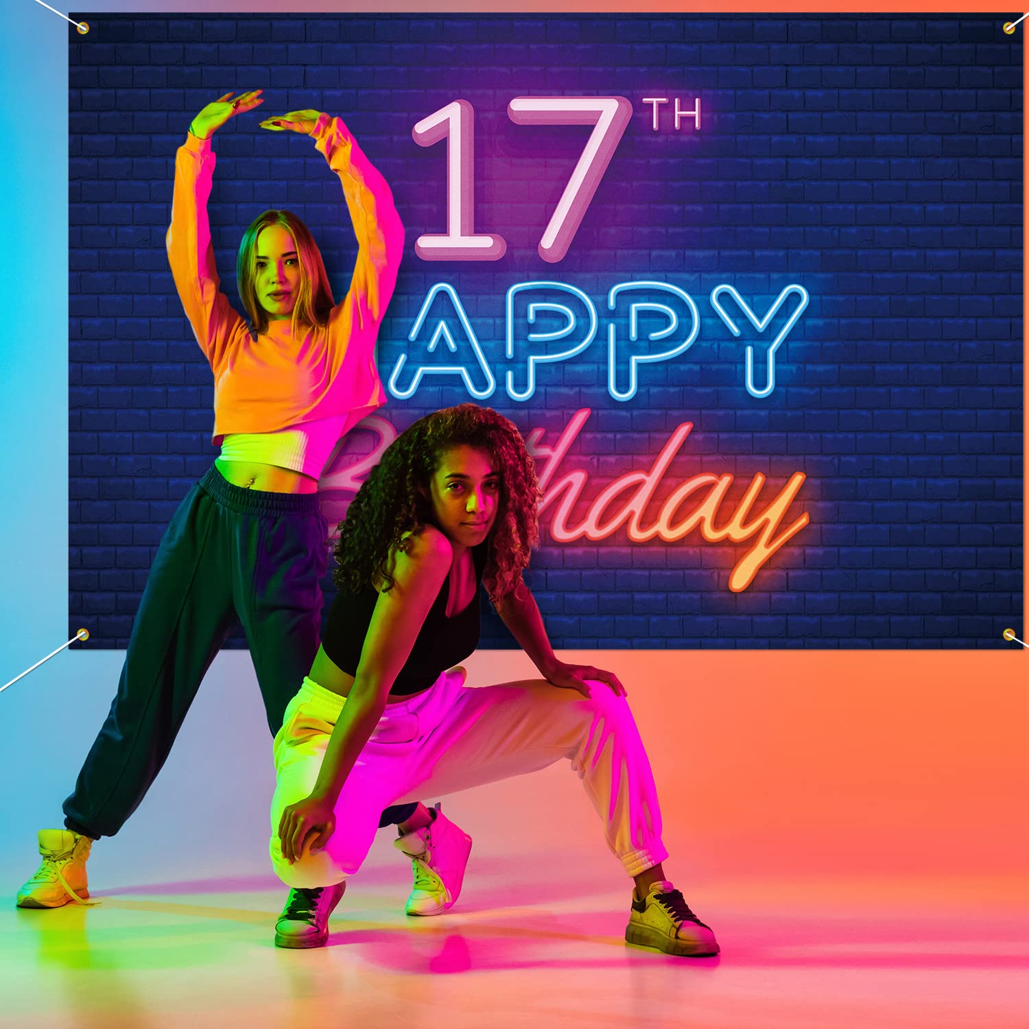 Awesome Since 2008 – Schwarzes Glitzer-Banner „Happy 17th Birthday“ 2,7 M, Partydeko Für Jungen & Mädchen, Geburtstag & Jahrestag