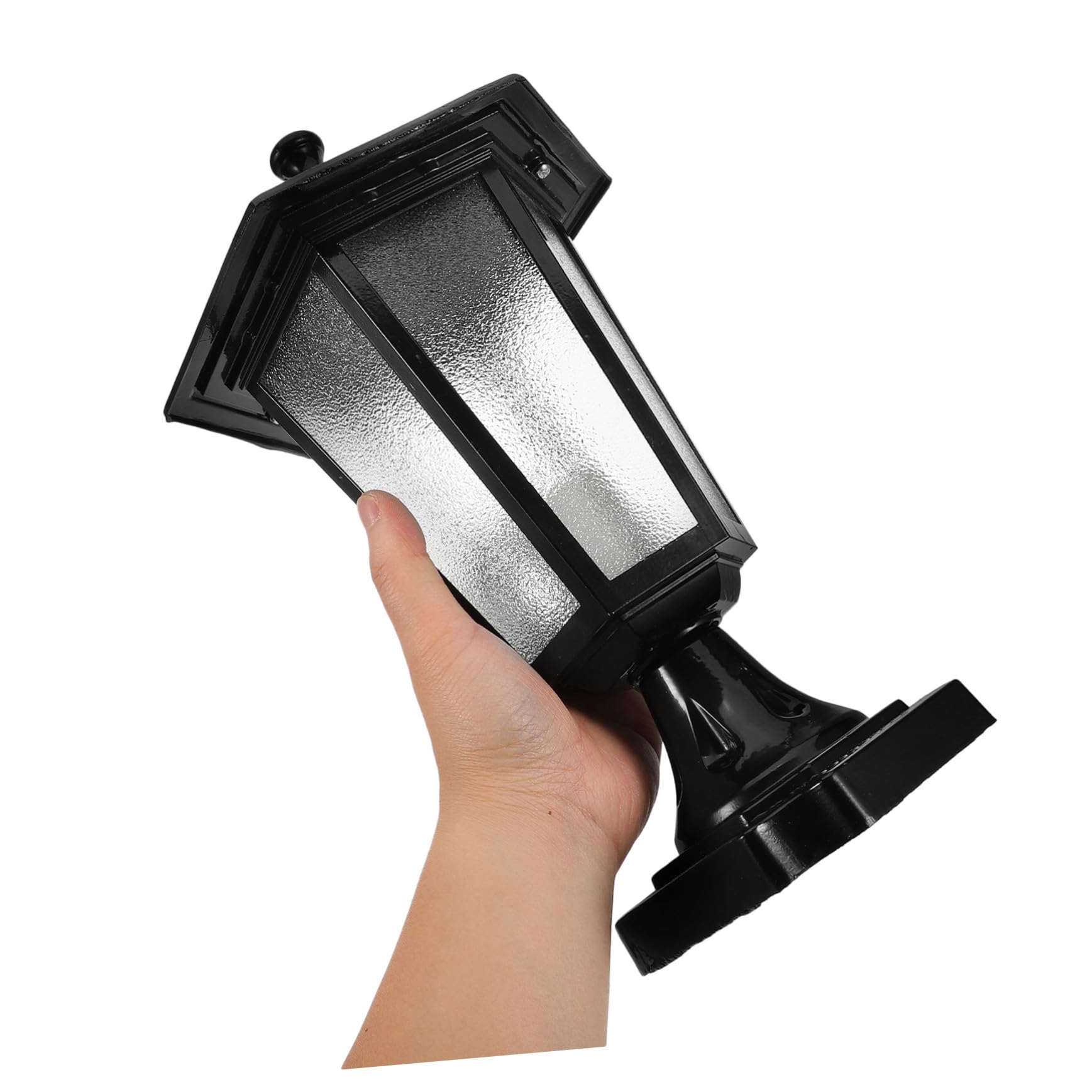 Lampe de Extérieur Étanche Noir Petit Modèle Luminaire Décoratif pour Jardin Lampe de Colonne Résistante Aux Intempéries Éclairage Entrée de Villa de Style Européen Installation