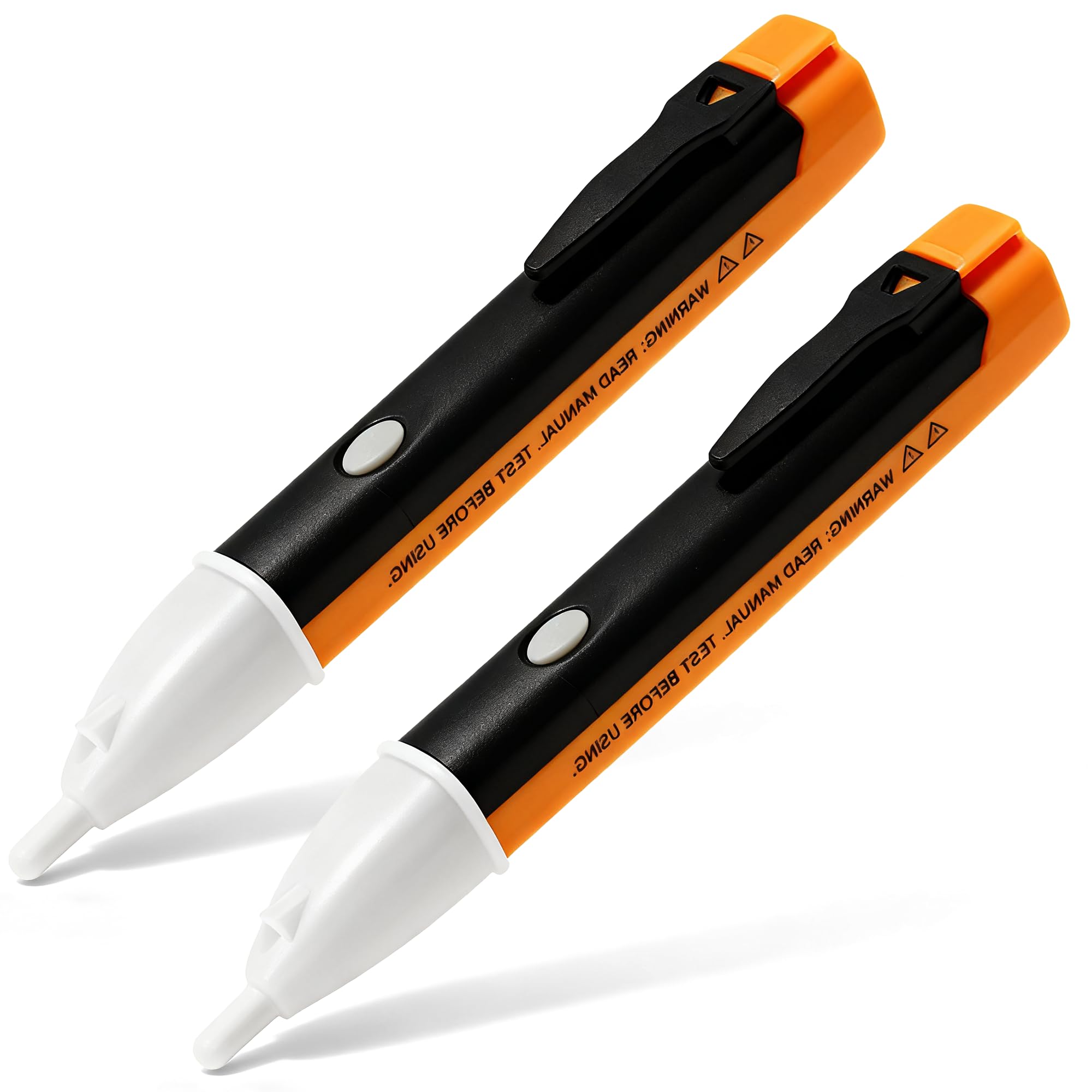 AFIODA Electric Tester Pen 2 Pack, Non-Contact Voltage Detector 90V-1000V, Electrical Tester Pen with LED Flashlight & Buzzer Alarm, Live Wire Finder Tool