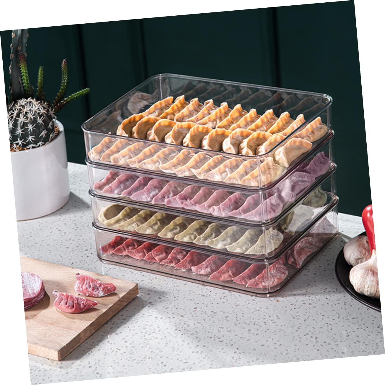 Stackable Freezer Bins Storage Box for Refrigerator Organize Your Fridge Space