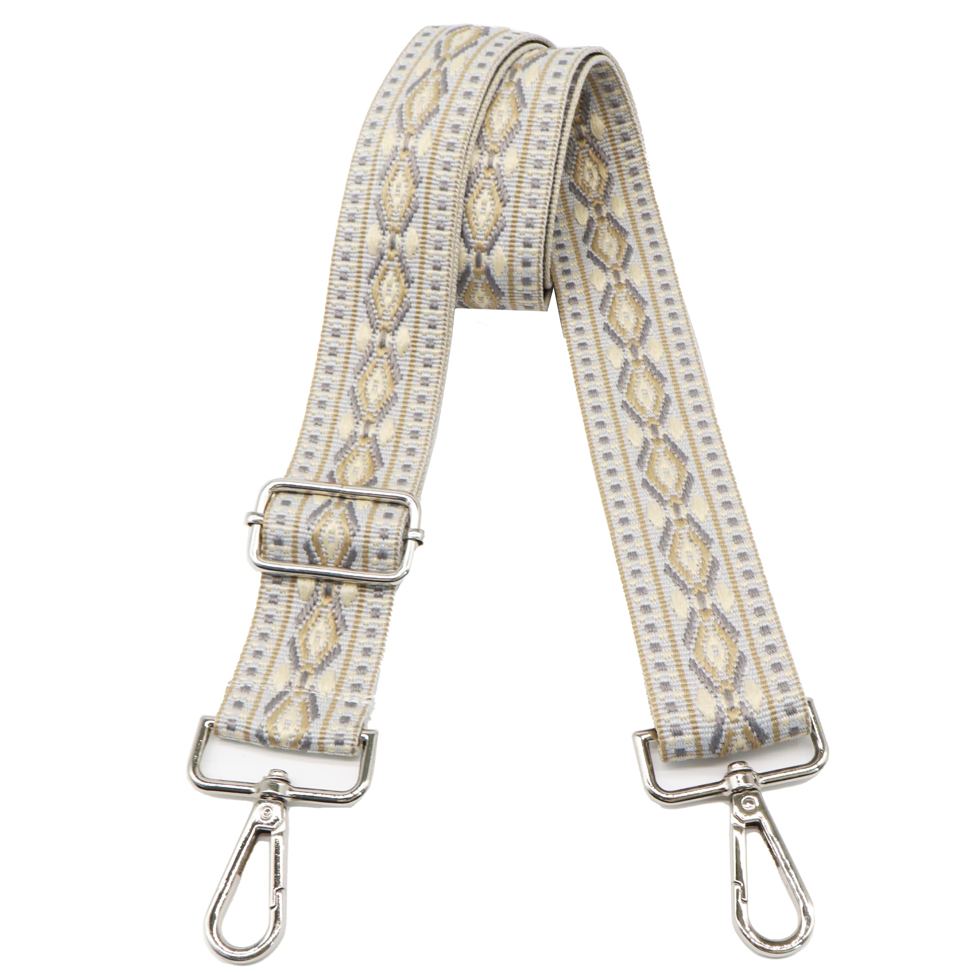 LEMEDE Purse Strap Adjustable Replacement Crossbody Bag Straps Retro Jacquard Embroidery Shoulder Straps for Shoulder Bag