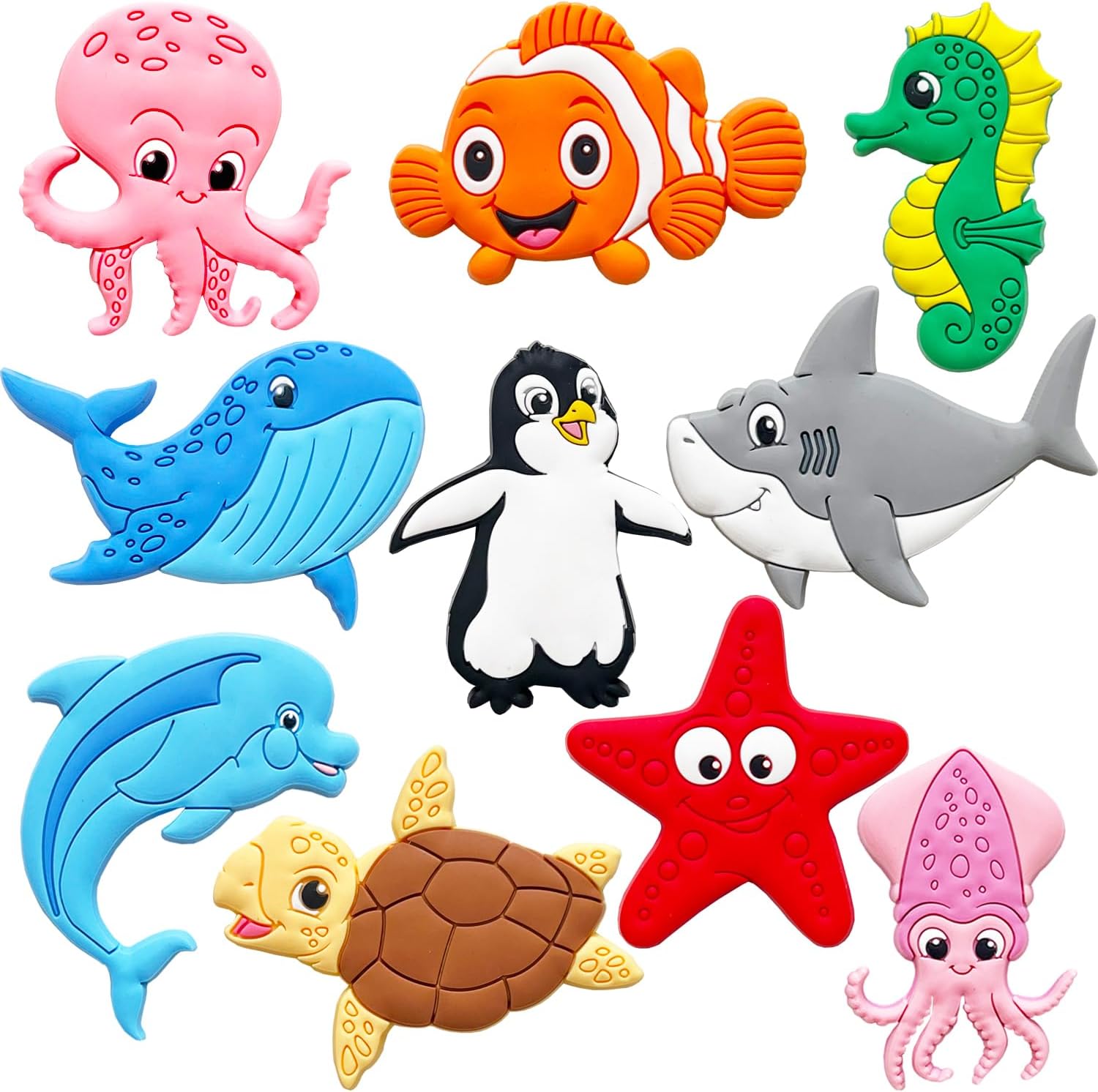 Toddler Fridge Magnets for Kids - Kid Refrigerator Magnets for Toddlers - Ocean Animal Magnets for Fridge - Toddler Magnets for Refrigerator - Big Magnetic Animals - Educational Magnet for Whiteboard