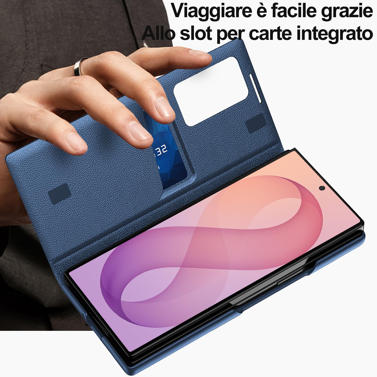 Funda para Samsung Galaxy Z Fold 8 Ultra Libro Smart View Ventana Funda