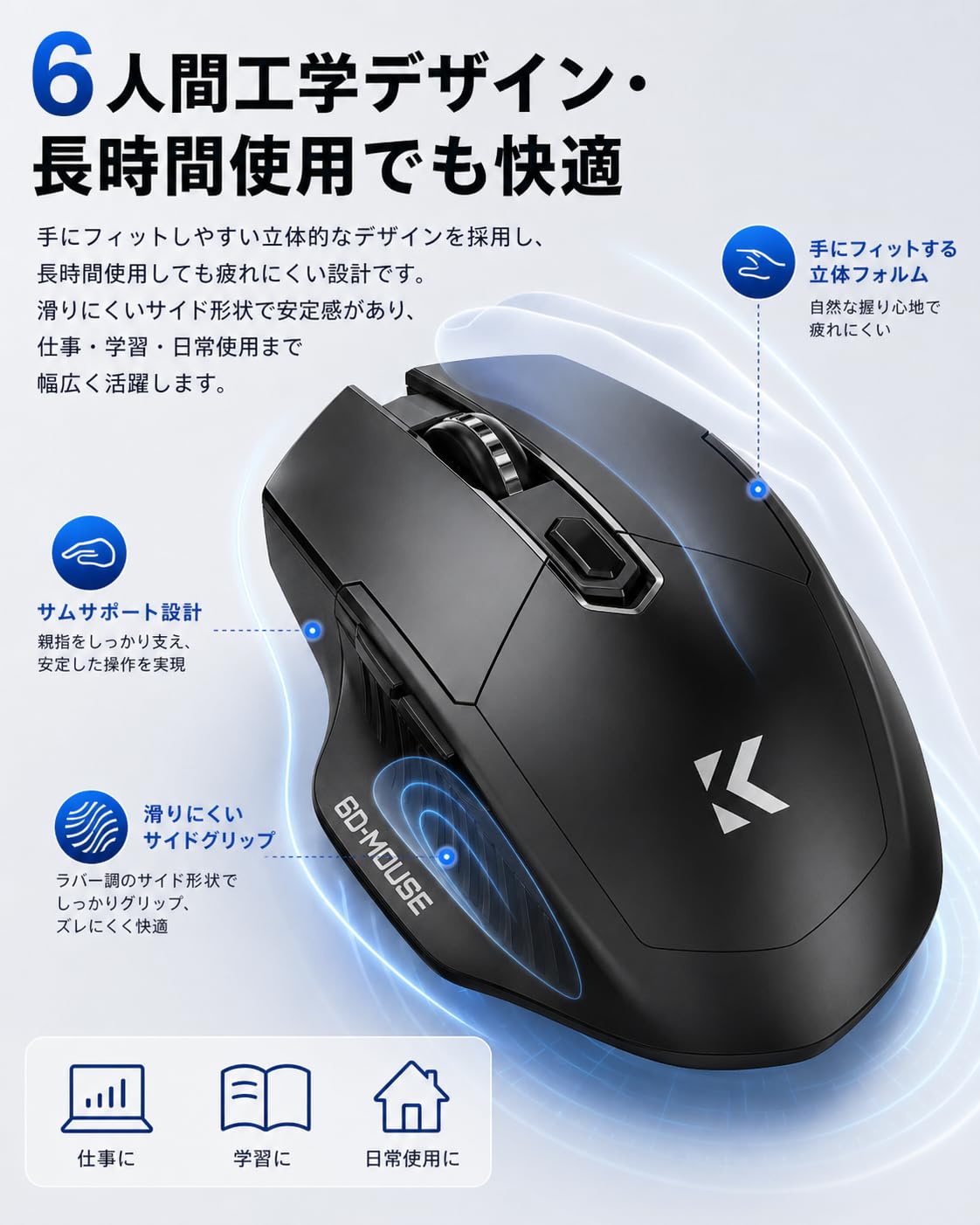 早い者勝ち❣️ ワイヤレスマウスBluetooth 5.0 USB-C US 早い者勝ち