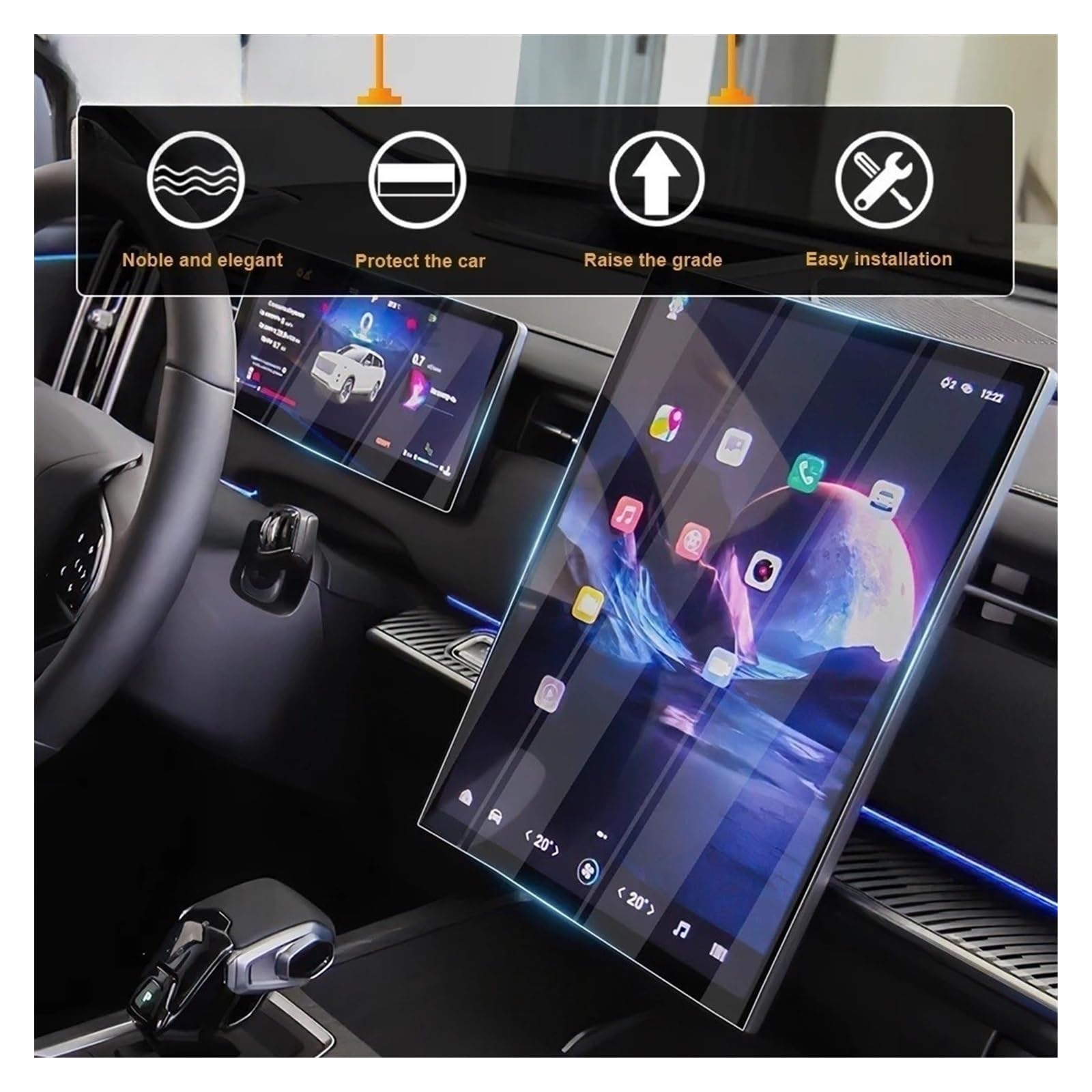 per Ch&ery Jaecoo J7 7 Phev 2023 2024 2025 2026 13.2 Pollici 14.8 Pollici Navigazione GPS per Auto Cruscotto Schermo in Vetro Temperato Pellicola Protettiva displays