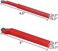 Vista 2 de Juego de 11 piezas de herramientas de corte de punta de carburo para herramientas de torno de metal, herramientas de corte de torno de metal