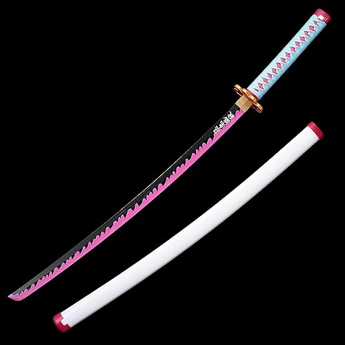 Vista 3 de ziqing Espada samurái de anime hecha a mano, espada Agatsuma Zenitsu, espada Kamado Tanjirou, espada Rengoku Kyoujurou de 41 pulgadas, varios