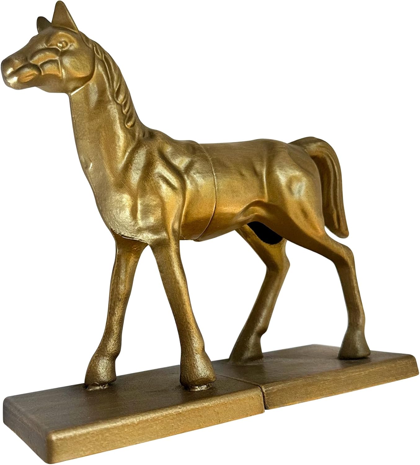 Fox Run Horse Decorative Bookend Set, 100% Iron, 4.5" x 3.75" x 9" Heavy Bookends