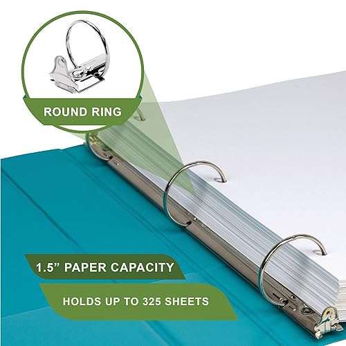 Vista 60 de Samsill - Carpeta Earth's Choice™ de 3 anillos redondos de 3 pulgadas, hasta 25 % de plástico de origen vegetal, respetuosa con el medio ambiente