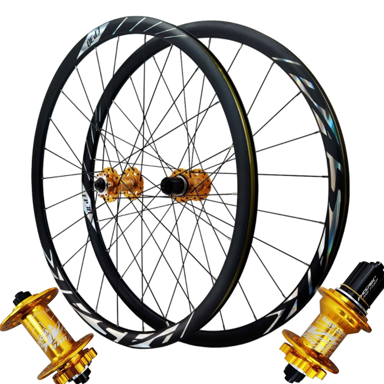 Amazon | 700C オフロード自転車用ホイールセット、フロント2個、リア4