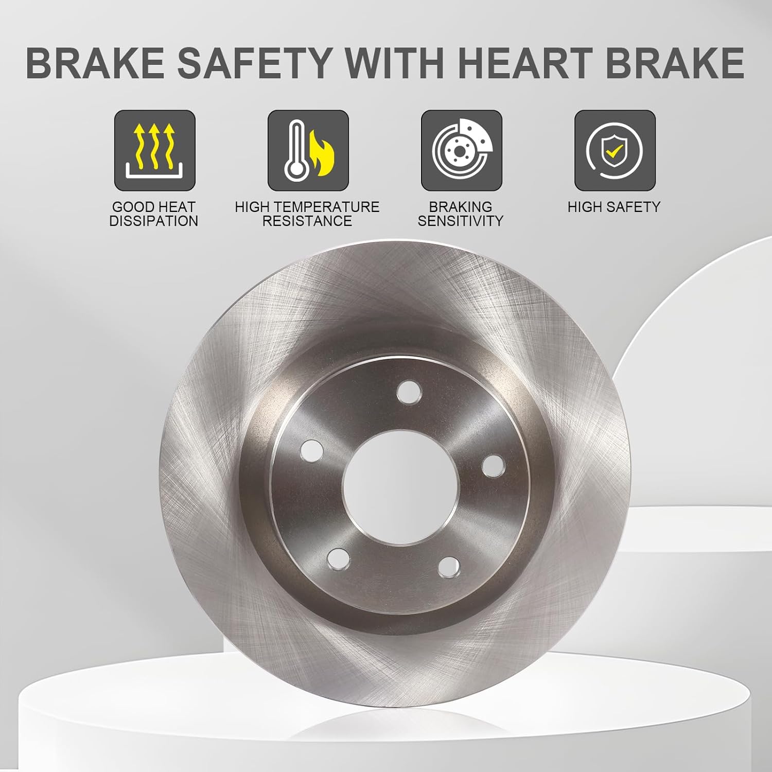 Front Brake Rotors & Ceramic Pads for 2008-2014 Eclipse Lancer Outlander KIT-G018 Ceramic Brakes Pads Replacement Rotor 11.57 inch