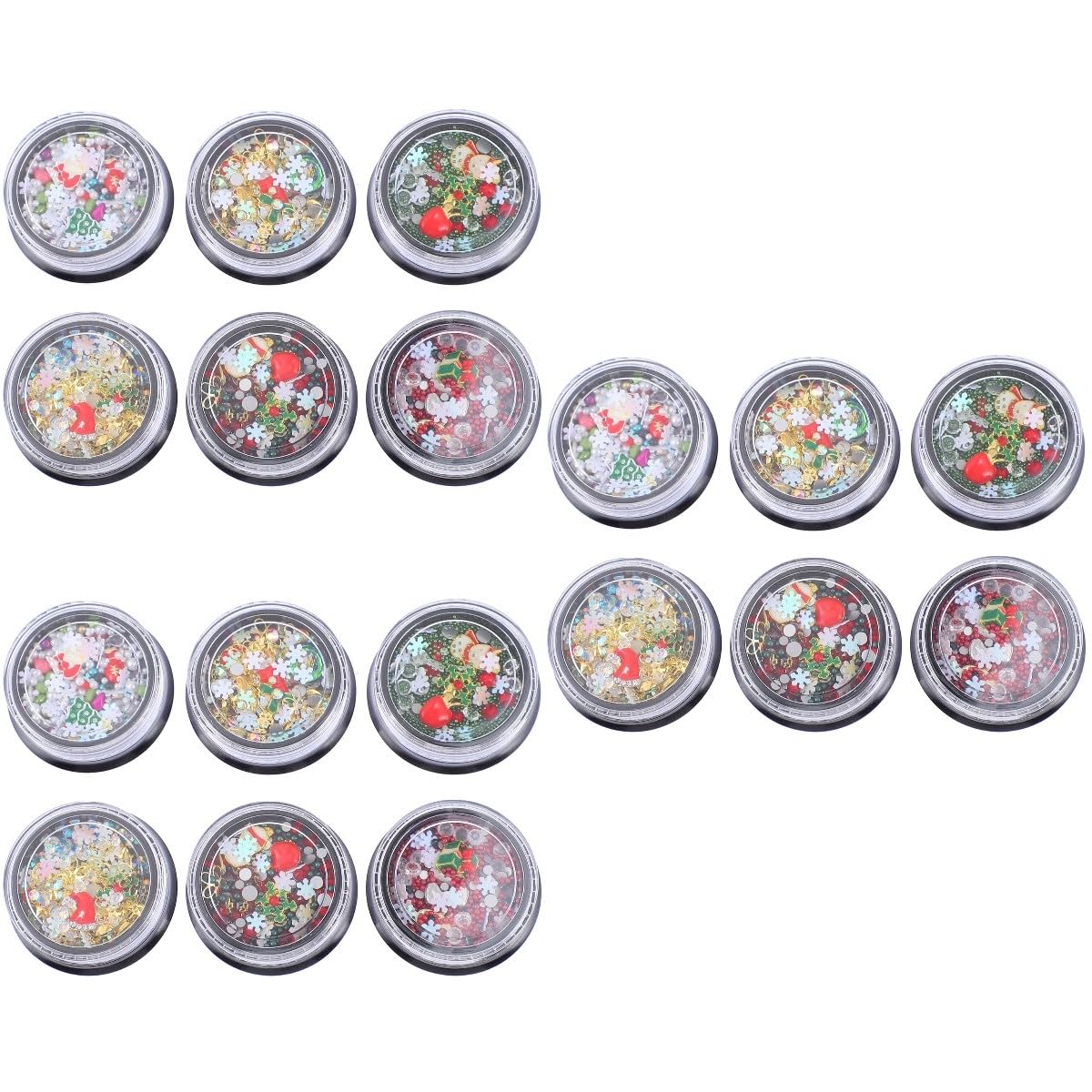 Healvian Boîtes De Charms De Noël Pour Nail Art Accessoires Manucure Créatifs Pour Décorations