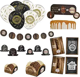 kit festa fácil completo boteco 62 itens licenciado