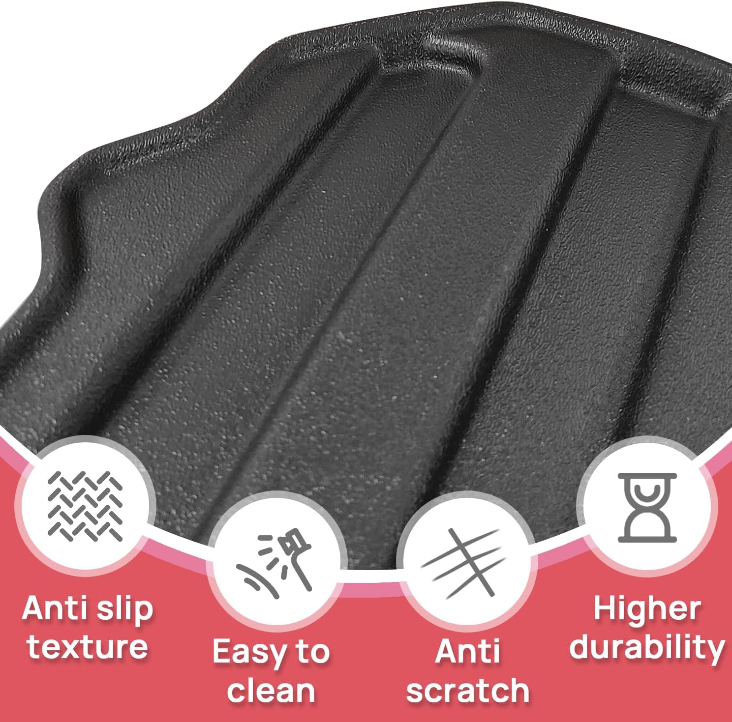 Bed Mat Liner Compatible with Polaris Ranger 1000 Crew 1000 Crew XP 1000 XP Kinetic 2018-2026 All Weather Rear Cargo Mats TPE Accessories