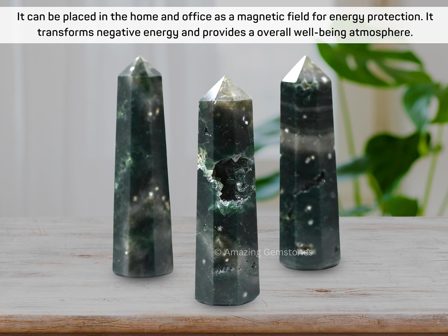 Ocean Jasper Crystal Towers ~ Natural Healing Crystal Point Obelisk for Reiki Healing and Crystal Grid (2" to 3" INCH) - Image 8