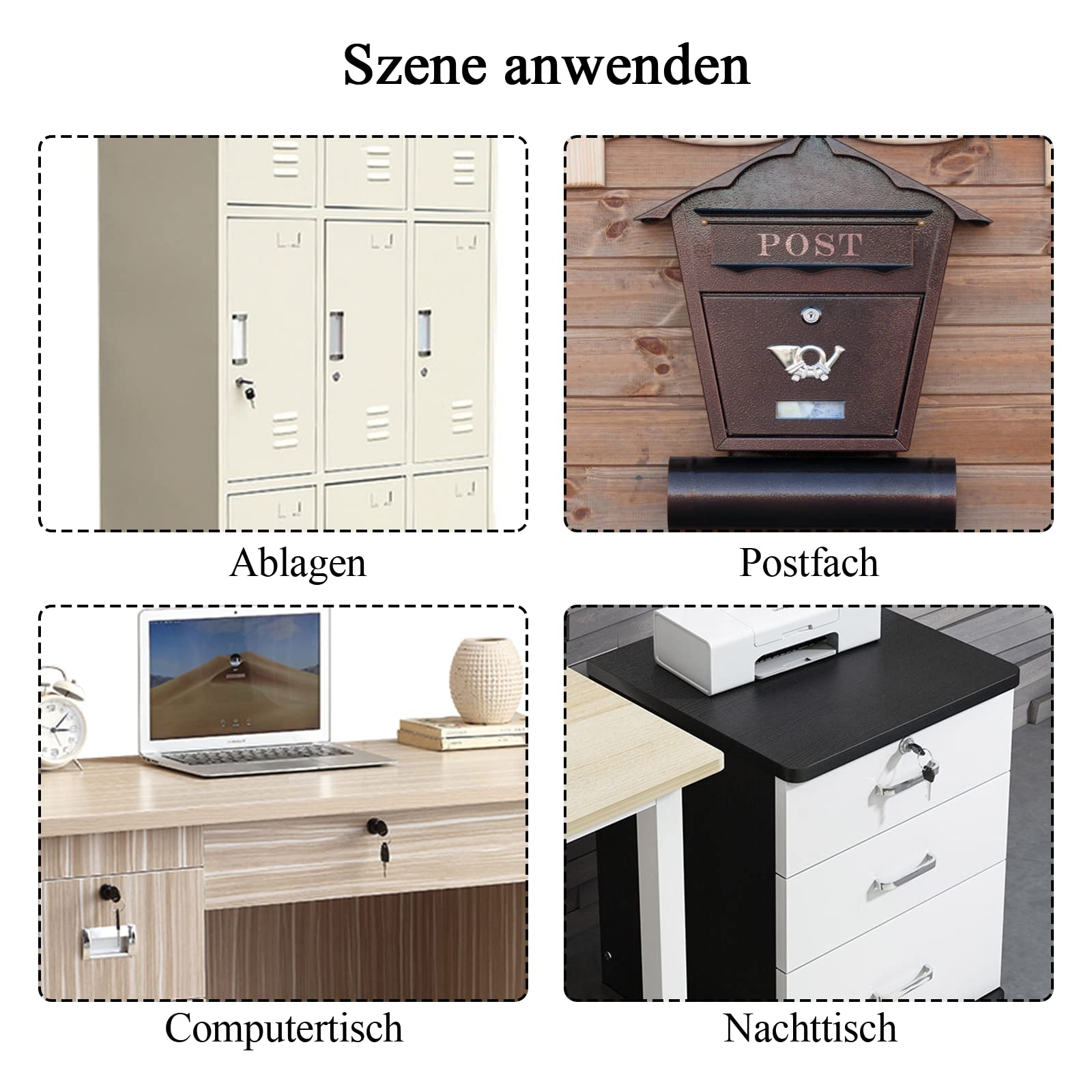 Serratura Per Cassetta Postale Da 16 Mm Con 4 Chiavi - Fornita Con 5 Diverse Piastre Di Bloccaggio Serratura A Leva Per Cassette Postali E Porte 90503265 Serratura Per Cassetta Postale Da 16 Mm Con 4 Chiavi - Fornita Con 5 Diverse Piastre Di Bloccaggio Serratura A Leva Per Cassette Postali E Porte 90503265