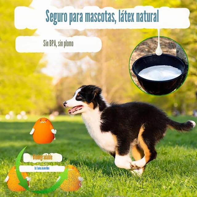 Foto 3 de 7 de HOLYSTEED Juguetes de látex con chirriador Perros pequeños, 6 Piezas