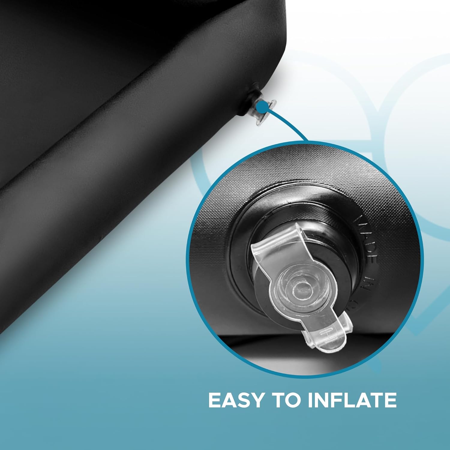 Inflatable Massage Sheet with Inflatable Sides | Black Durable PVC Waterproof | 210 x 156 x 16 cm, 83 x 61 x 6 inches | Protection Against Oil, Water-Based, and Silicone-Based Products