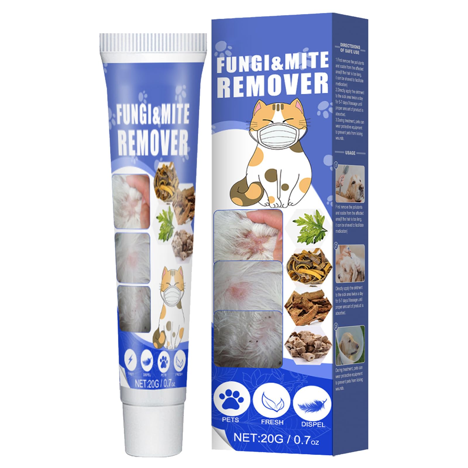 KOAHDE Pet Mite Repellent Cream, Pet Mite Repellent Cream, Grass Mites Economy Set for Dogs, Anti Mites for Dogs, Skin Care Mites Dog Grass Mites, Pet Mite Repellent Cream