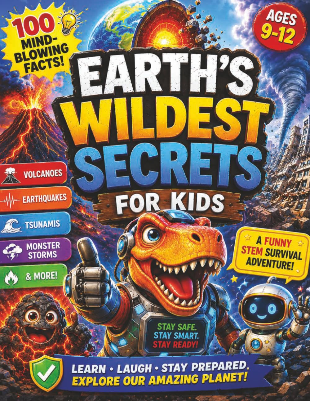 EARTH’S WILDEST SECRETS FOR KIDS: 100 Mind-Blowing Volcano, Earthquake, & Natural Disaster Facts in a Funny STEM Survival Adventure (Ages 9-12) ... Lab: 100 Mind-Blowing Facts STEM Adventures)