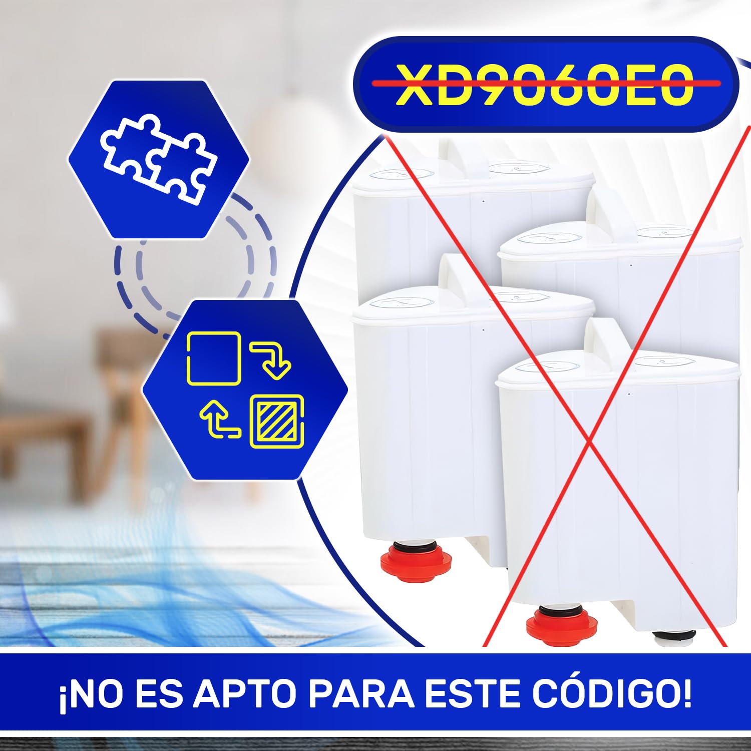 MONTERAL XD9070E0 para Rowenta Liberty Powersteam Cartucho Antical Set 4 Adaptado para Calor para Tefal Centro Planchado