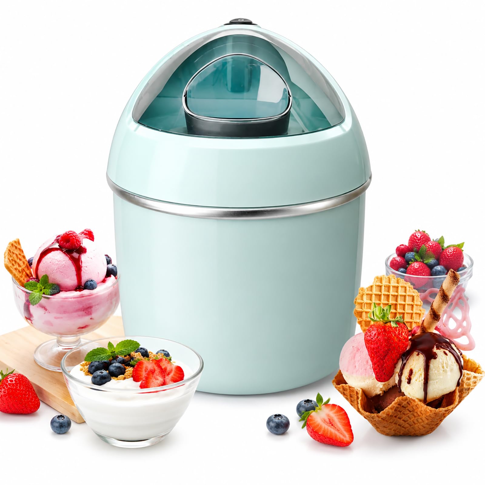 Machine à crème glacée, machine à dessert personnelle à une touche de 800 ml