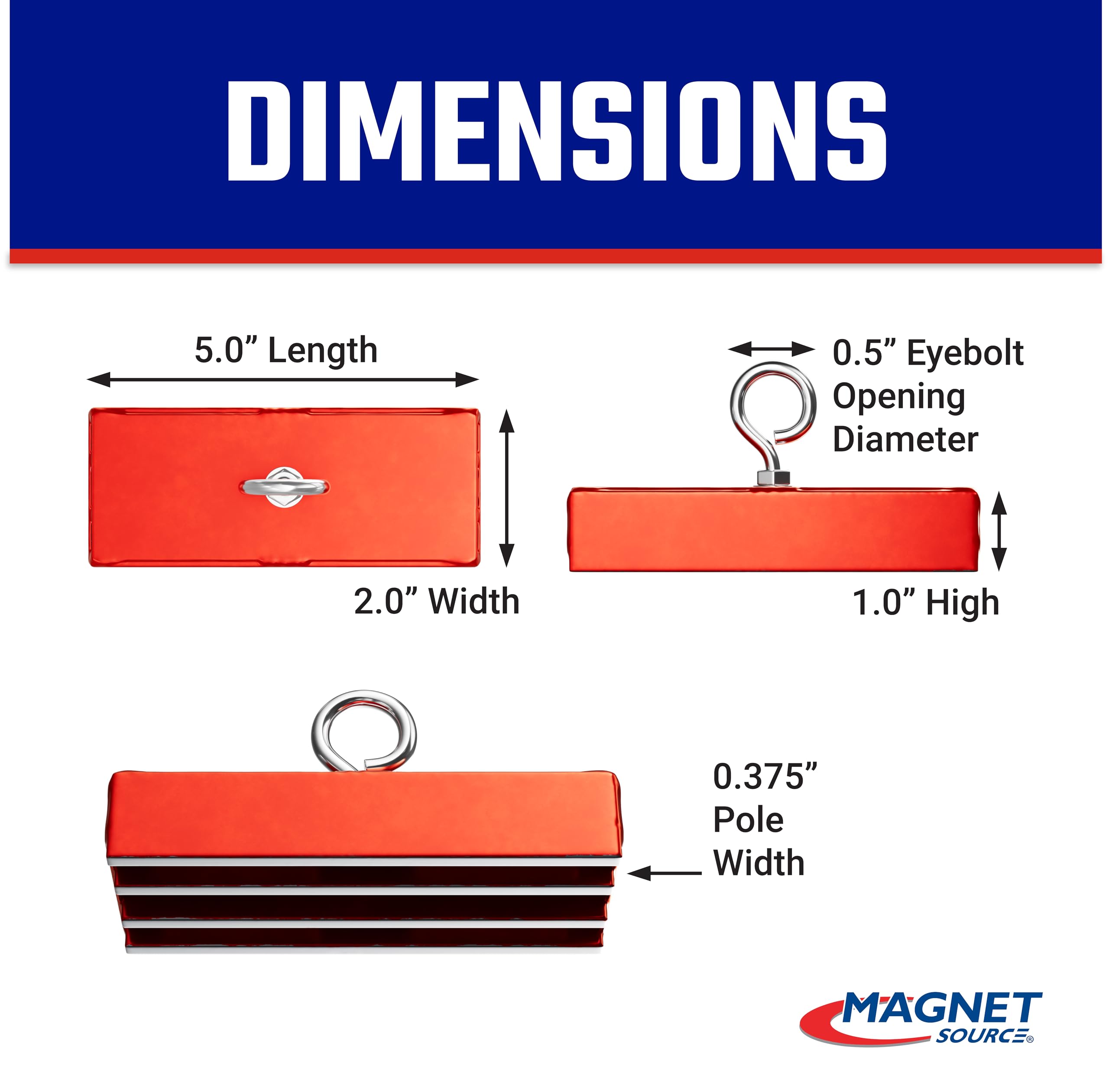 Aimant de récupération de traction HFJ14 - 113 kg