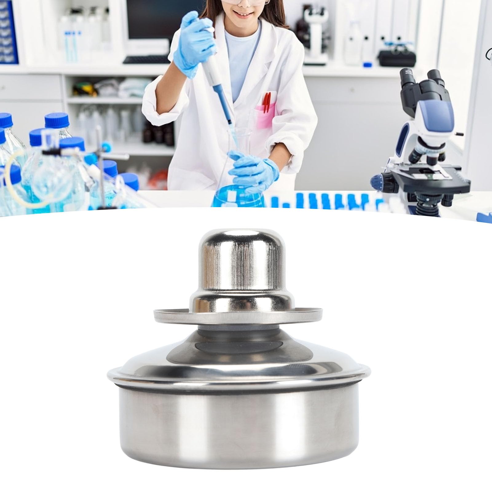 Brûleur de Lampe à Alcool, Lampe à Alcool en Acier Inoxydable, Antidéflagrant et étanche, pour Chauffer les Outils en Cuir de Laboratoire (100 ml réglable)